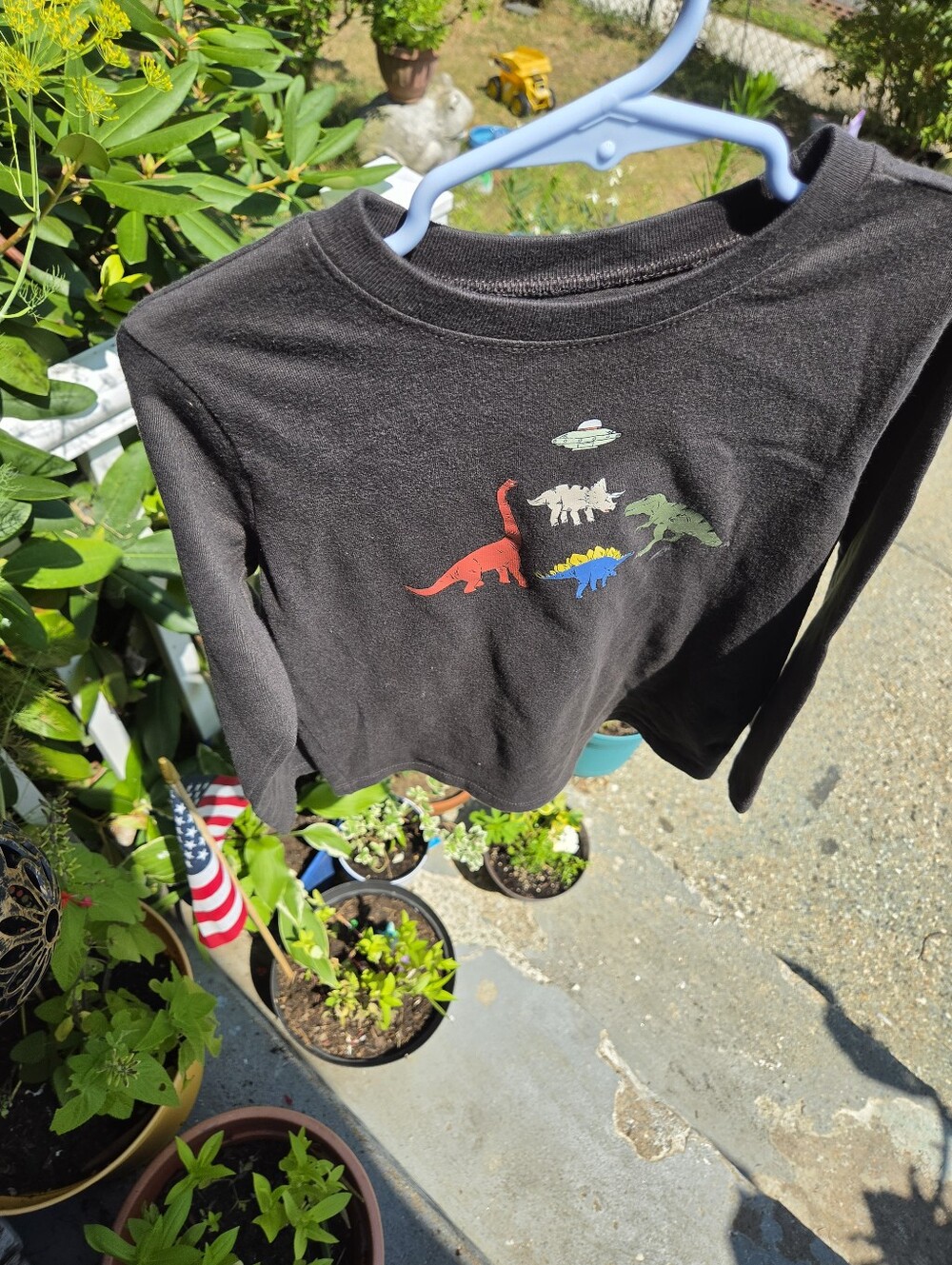 Garanimals Kids Green GUC Long-Sleeve Dino Graphic Tee Sz 5T